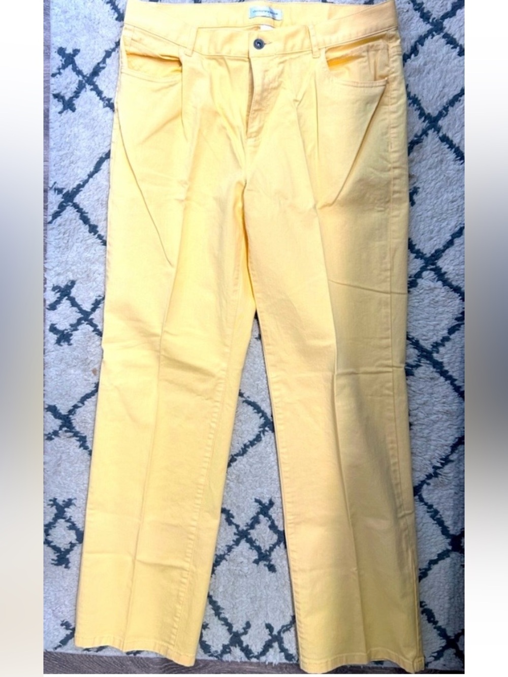 Christopher & Banks Yellow Straight-Leg Trousers